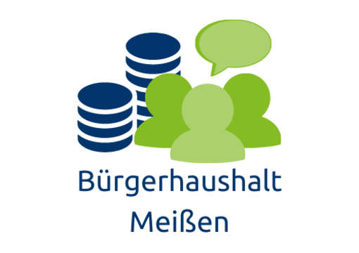 Logo Bürgerhaushalt stilisierte Münzen und Personen