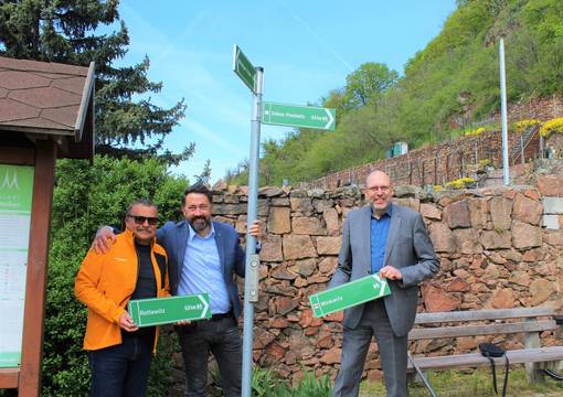 Einweihung neue Wanderwegbeschilderung