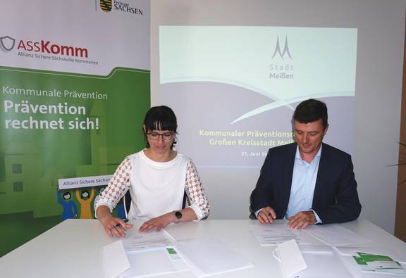 PM 141 2022 Stadt Meißen unterzeichnet Kooperationsvereinbarung Allianz Sichere Sächsische Kommunen