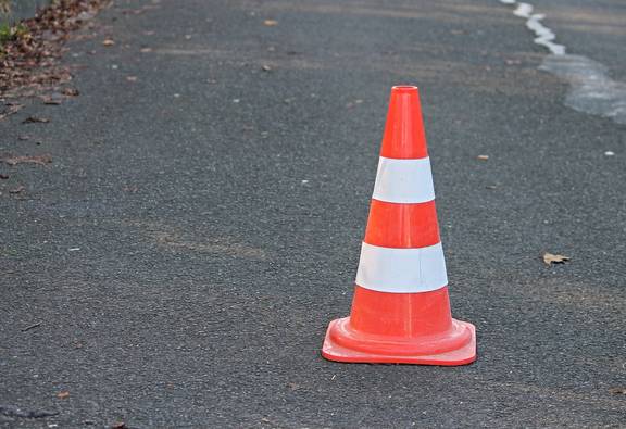 Sperrungen in der Stadt - Baukegel