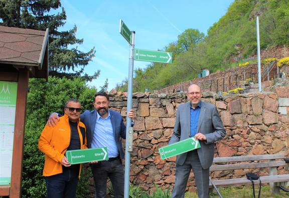 Einweihung neue Wanderwegbeschilderung